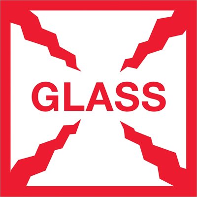 4 x 4" - "Glass" Labels