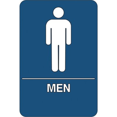 "Men Restroom" ADA Compliant Plastic Sign