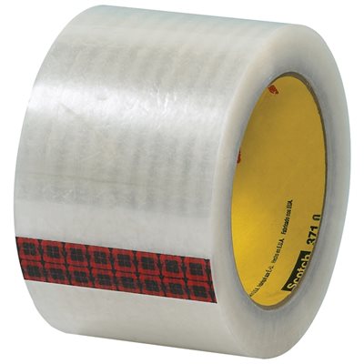 3" x 110 yds. Clear (6 Pack) 3M 371 Carton Sealing Tape