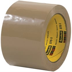 3" x 55 yds. Tan 3M 375 Carton Sealing Tape