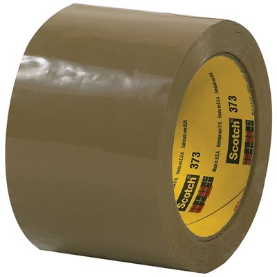 3" x 110 yds. Tan (6 Pack) 3M 373 Carton Sealing Tape