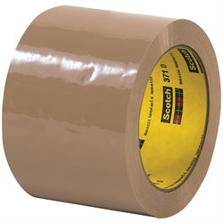 3" x 55 yds. Tan (6 Pack) 3M 371 Carton Sealing Tape