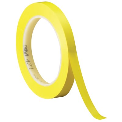 1/4" x 36 yds. Yellow (3 Pack) 3M 471 Vinyl Tape