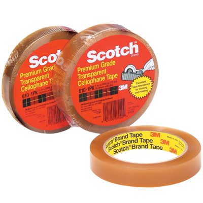 1/2" x 72 yds. Scotch® 610 Cellophane Tape