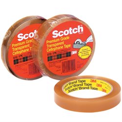 3/4" x 72 yds. (12 Pack) Scotch® 610 Cellophane Tape