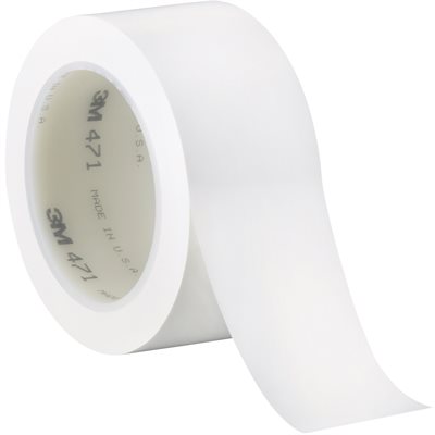 2" x 36 yds. White 3M 471 Vinyl Tape