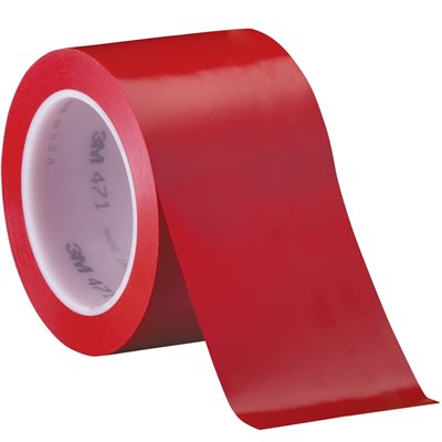 3" x 36 yds. Red 3M 471 Vinyl Tape