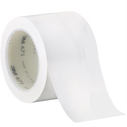 3" x 36 yds. White 3M 471 Vinyl Tape