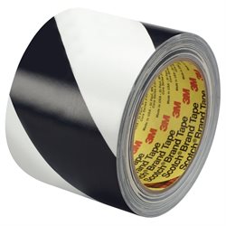 3" x 36 yds. Black/White 3M 5700 Striped Vinyl Tape