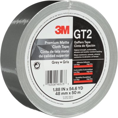 2" x 60 yds. Gray (3 Pack) 3M GT2 Gaffers Tape