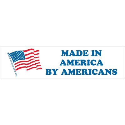 2 x 8" - "Made in America by Americans" Labels